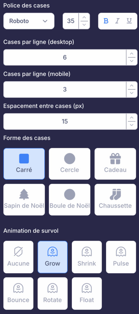Layout options
